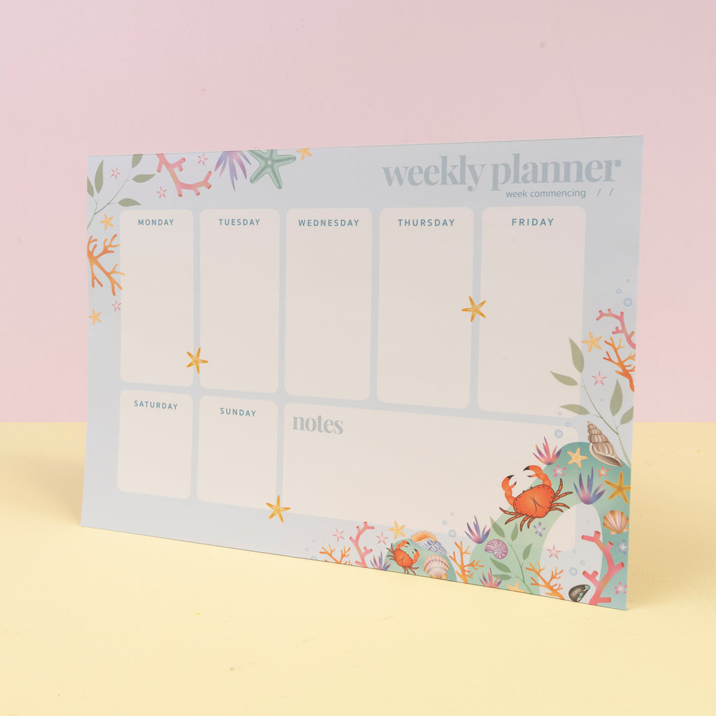 a4 seashore animal weekly planner pad Big Wild Thought