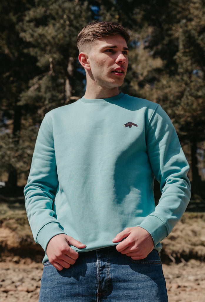Pangolin Unisex Embroidered Organic Sustainable Sweatshirt Jumper Big Wild Thought