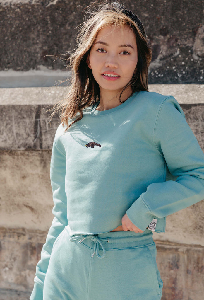 pangolin womens cropped sweatshirt Big Wild Thought